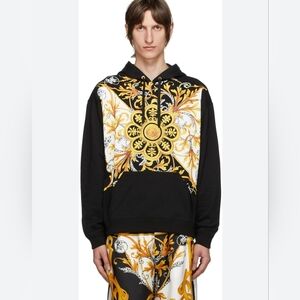 NWOT Versace Black and Gold Men's Baroque Hoodie